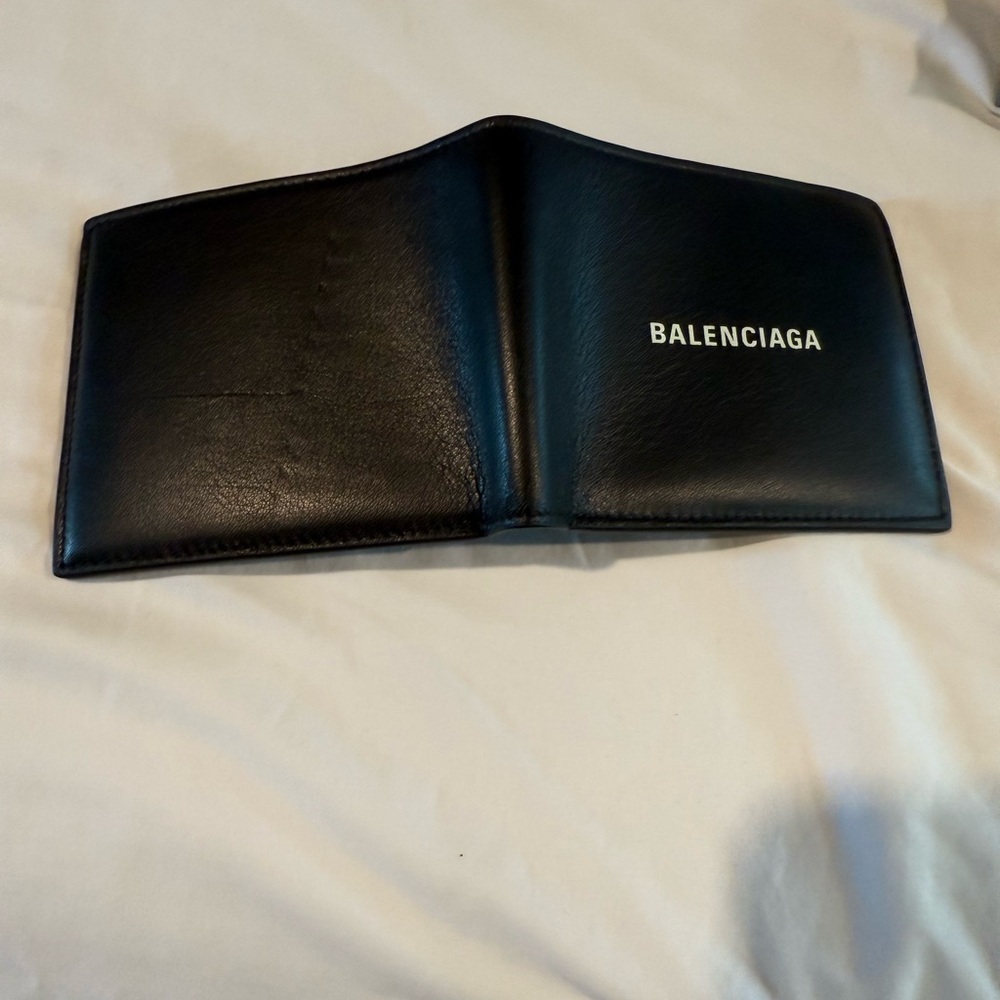 Balenciaga Black Leather Wallet with Gray Dust Bag - Picture 3 of 5